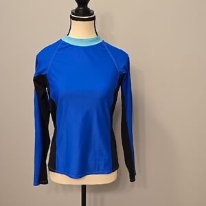 Game Time Blue Long Sleeve Fitted Tee